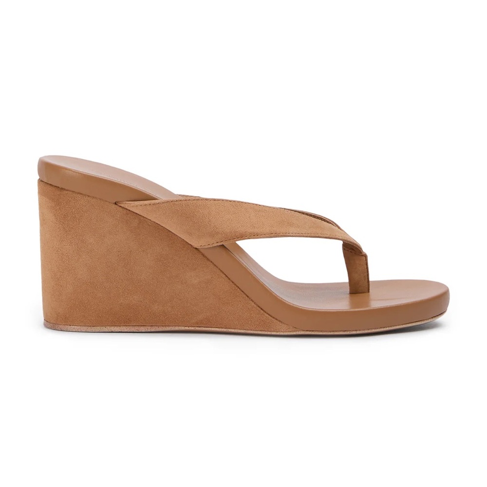 Tony Bianco Avanti Wedge Sandal in Butterscotch Suede